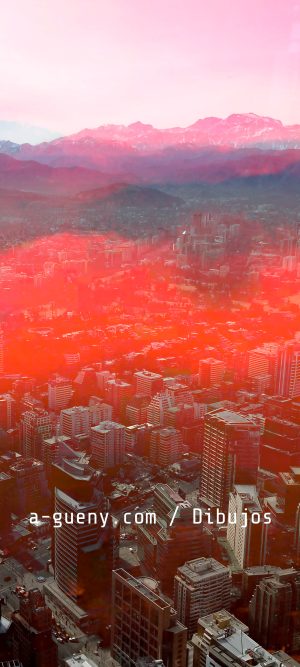 001 Avenida Apoquindo y la cordillera de Los Andes - Santiago, Chile - e-Comic Corvi 2050