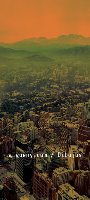 003 Avenida Apoquindo y la cordillera de Los Andes - Santiago, Chile - e-Comic Corvi 2050