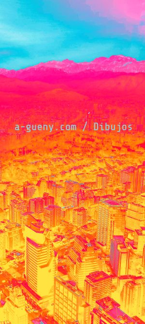 004 Avenida Apoquindo y la cordillera de Los Andes - Santiago, Chile - e-Comic Corvi 2050